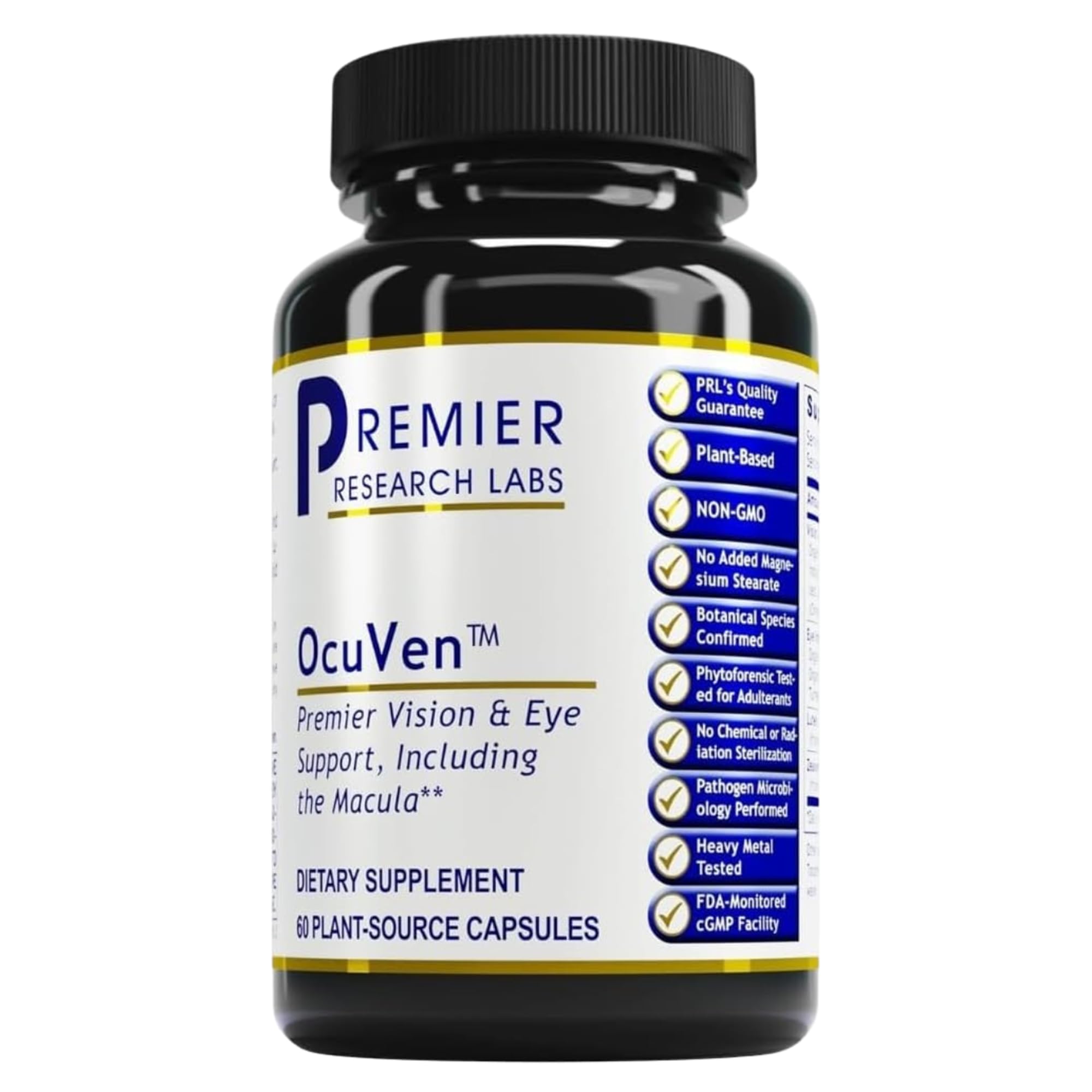 Premier Research Labs OcuVen - Lutein and Zeaxanthin Supplement, Eye Vitamins, Eye Health Supplements for Adults & Seniors, Vision Supplements, Macular Health, Eye Care - 60 Vegetarian Capsules - TrustMedUSA