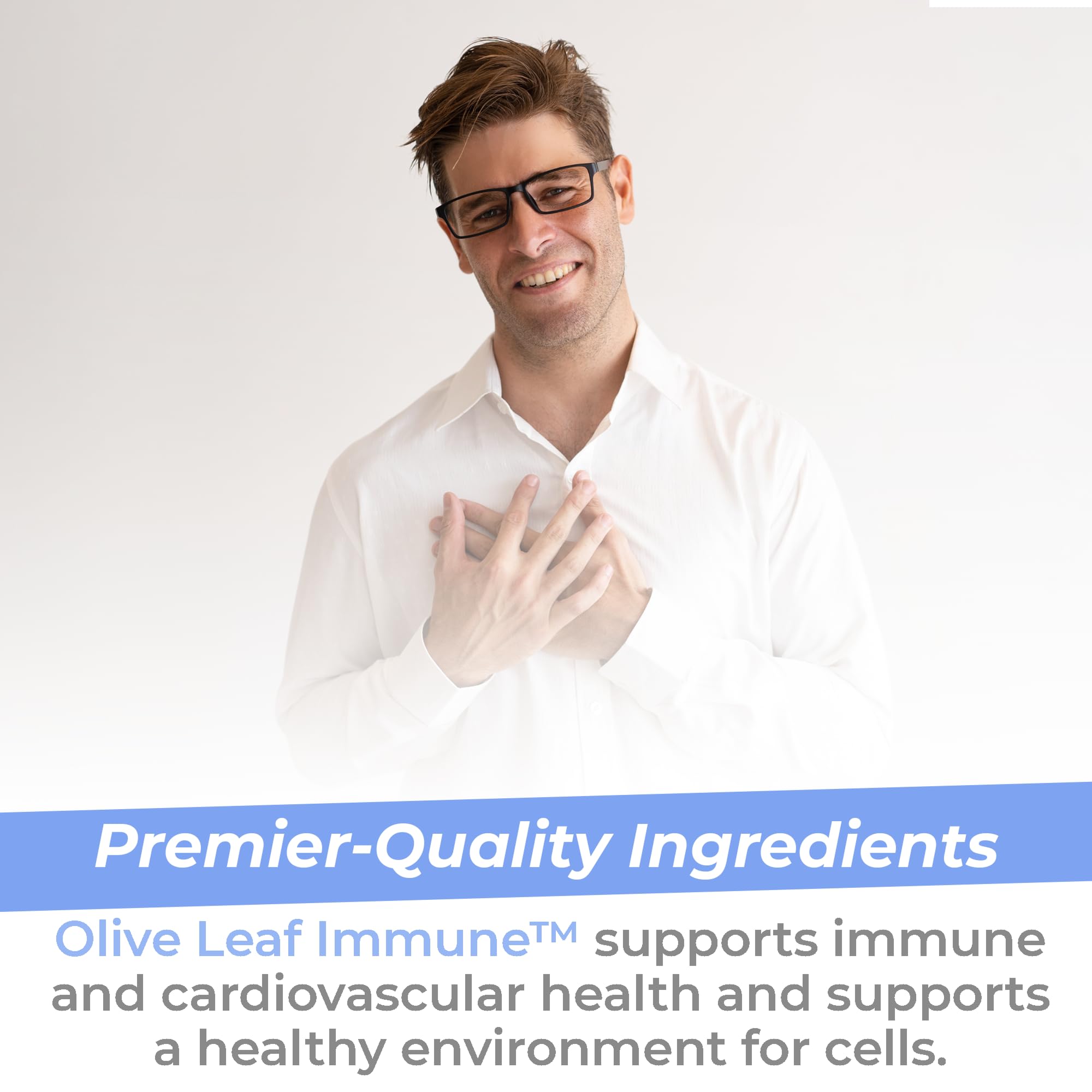 Premier Research Labs Olive Leaf Immune - Olive Leaf Extract Capsules, The Olive Leaf Pills with Phytonutrient Oleuropeinm, Herbal Supplement for Immune & Heart Health Support - 60 Vegetarian Capsules - TrustMedUSA