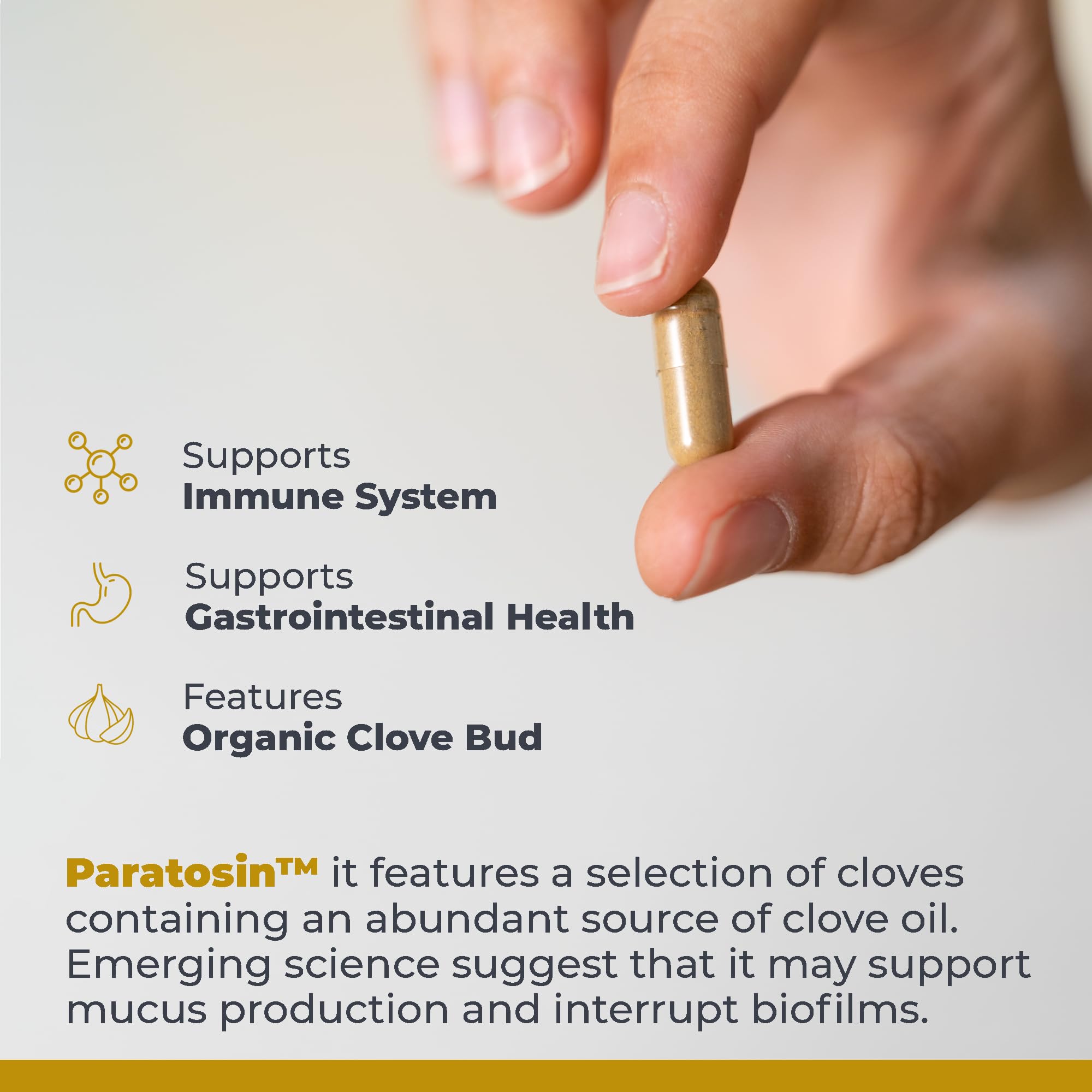 Premier Research Labs Paratosin - Gut Health Supplement, Reishi Mushroom Capsules, Hyssop Capsules, Wild Garlic Supplements, GI Support for Men & Women - 60 Vegetarian Capsules - TrustMedUSA