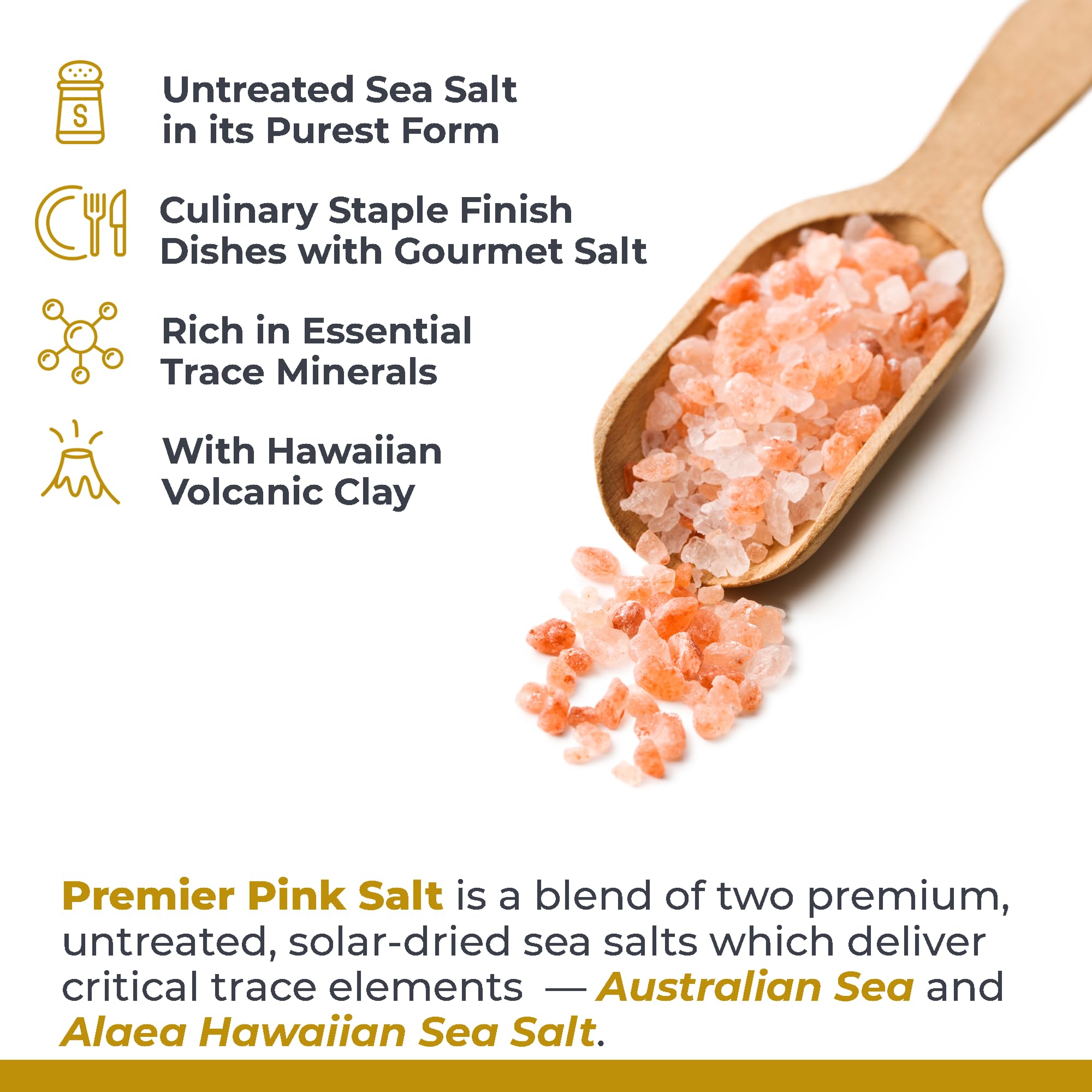 Premier Research Labs Pink Salt - Hawaiian Red Alaea Sea Salt Blend for Food, Cooking, and Eating - Flaky, Unrefined, and Additive-Free, 12 oz - TrustMedUSA