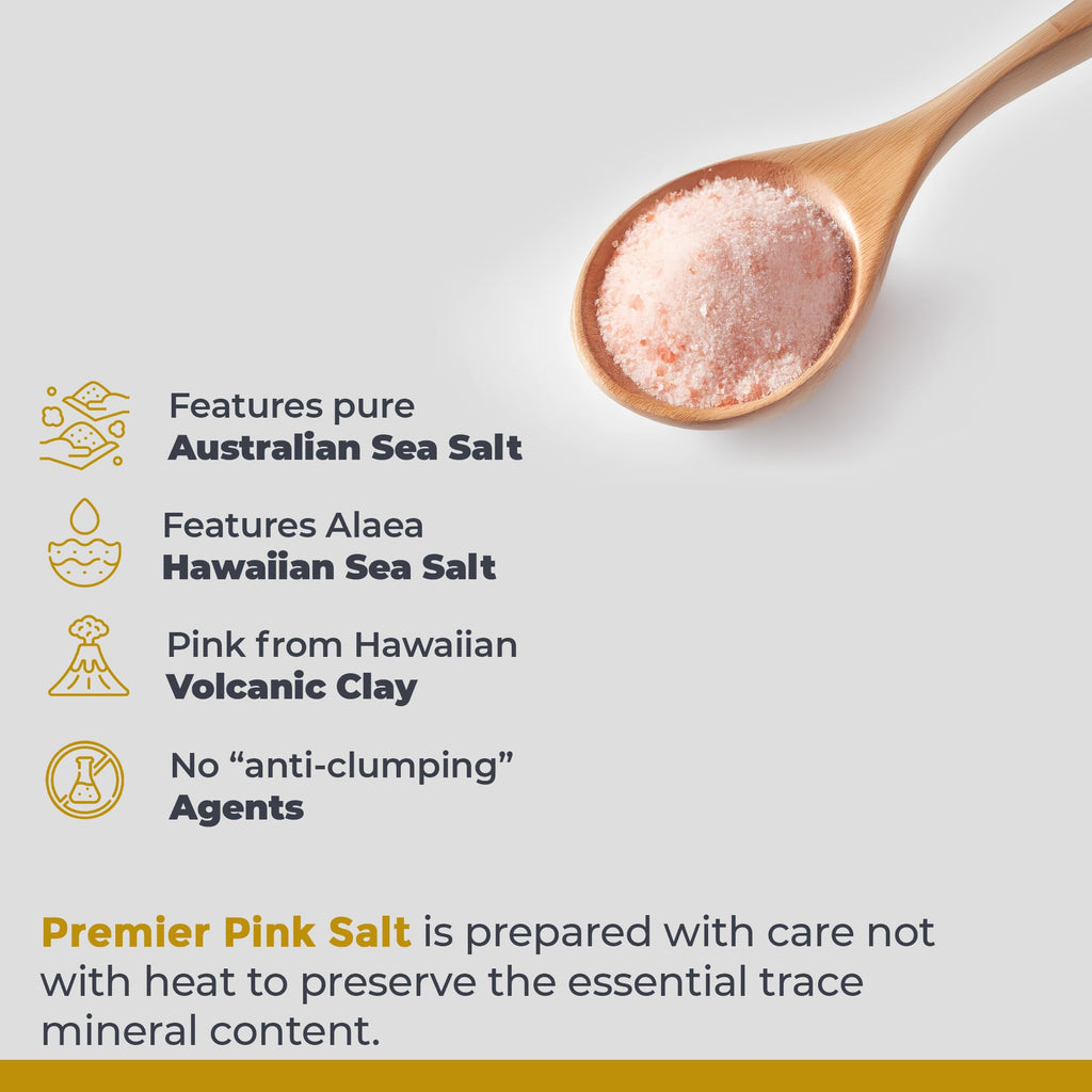 Premier Research Labs Pink Salt - Our Pink Sea Salt is a Hawaiian Red Alaea Sea Salt and Australian Salt Blend for Cooking, Baking with Minerals and Rich Taste - 12 oz - TrustMedUSA
