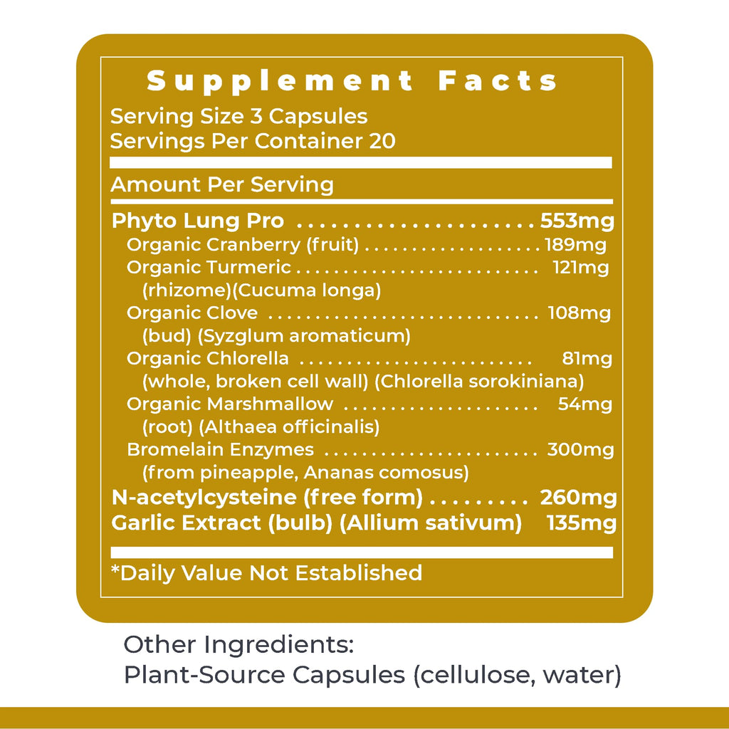Premier Research Labs PneumoVen - Lung Support Supplement w/Bromelain & NAC, Lung Health Support Vitamins, Lung Cleanse - 60 Capsules - TrustMedUSA