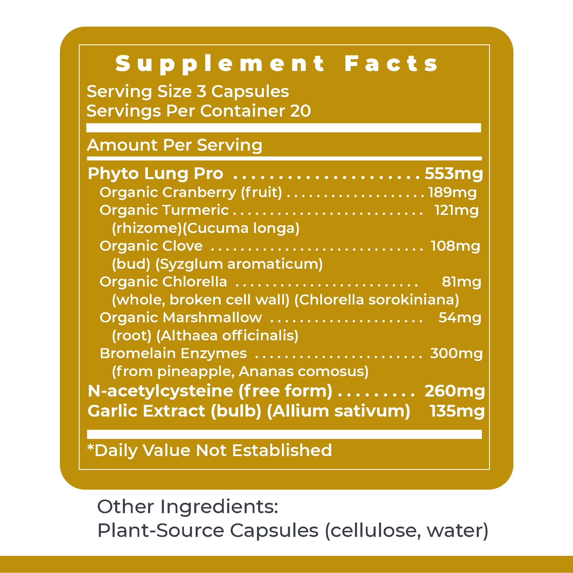 Premier Research Labs PneumoVen - Lung Support Supplement w/Bromelain & NAC, Lung Health Support Vitamins, Lung Cleanse - 60 Capsules - TrustMedUSA
