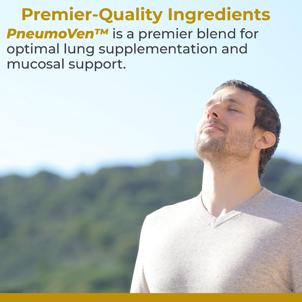 Premier Research Labs PneumoVen - Lung Support Supplement w/Bromelain & NAC, Lung Health Support Vitamins, Lung Cleanse - 60 Capsules - TrustMedUSA