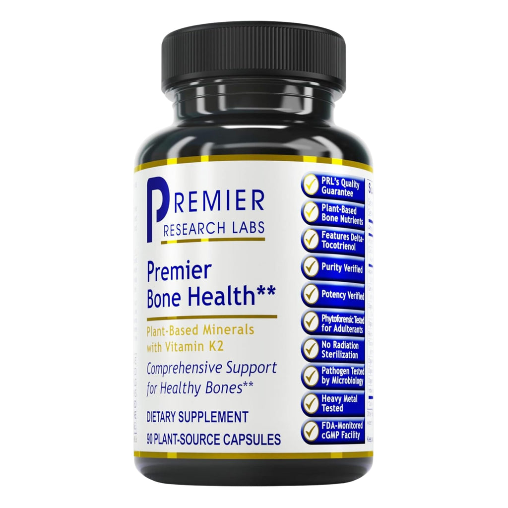 Premier Research Labs Premier Bone Health - Bone Health Vitamins, Bone Strength Supplement for Women & Men, Calcium Supplement with Vitamin K2, Healthy Bone Support - 90 Capsules - TrustMedUSA