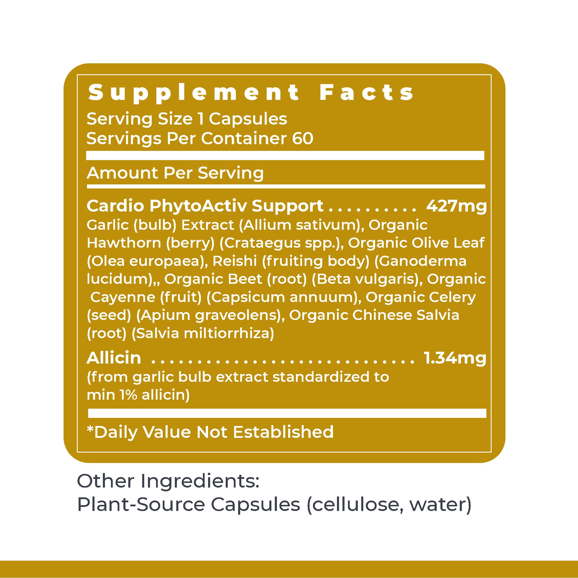 Premier Research Labs Premier BP Complex - Heart Health Supplements, BP Formula, Garlic Allicin Supplement, Natural Herbal BP Support Pills with Reishi & Cayenne Pepper - 60 Vegetarian Capsules - TrustMedUSA