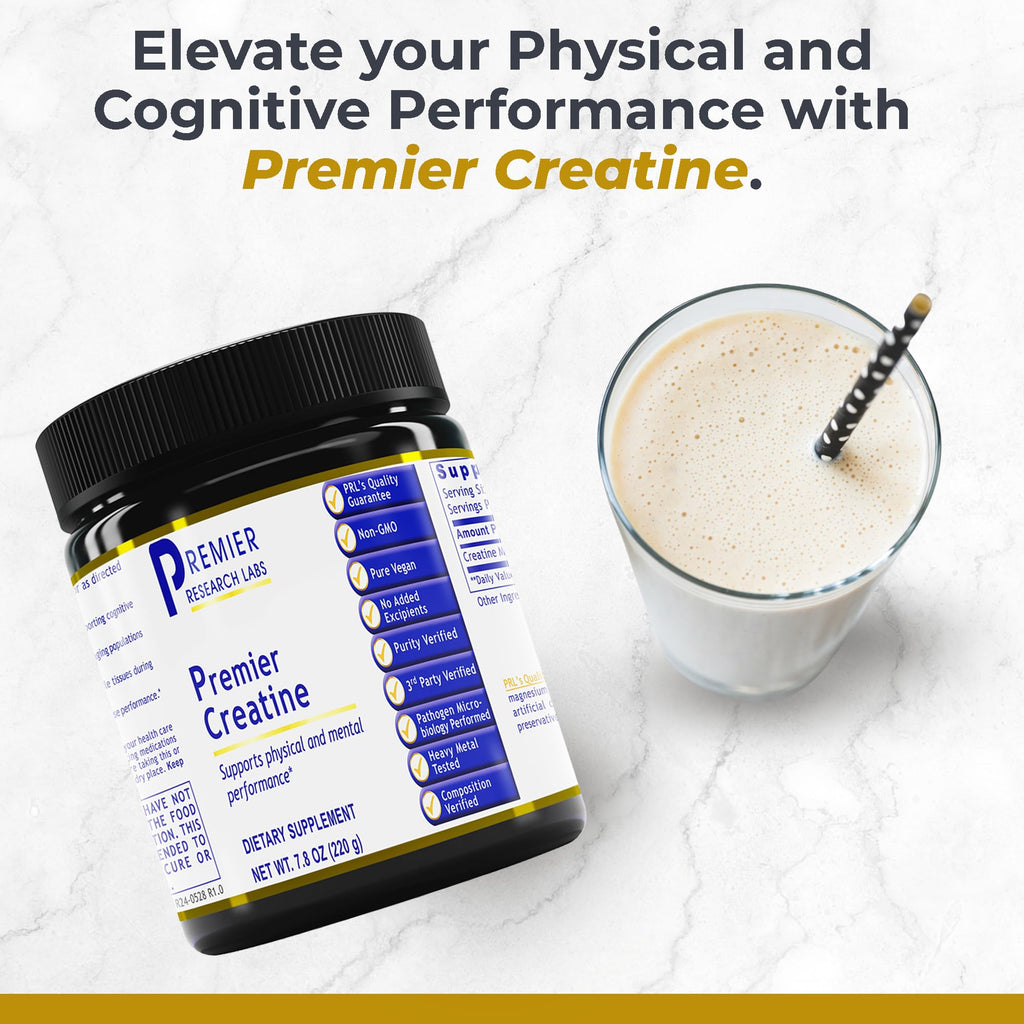 Premier Research Labs Premier Creatine - Creatine Monohydrate Powder, Creatine Powder for Men, Women, Vegetarians, Unflavored Vegan Friendly Formula - 7.8 oz (40 Servings) - TrustMedUSA