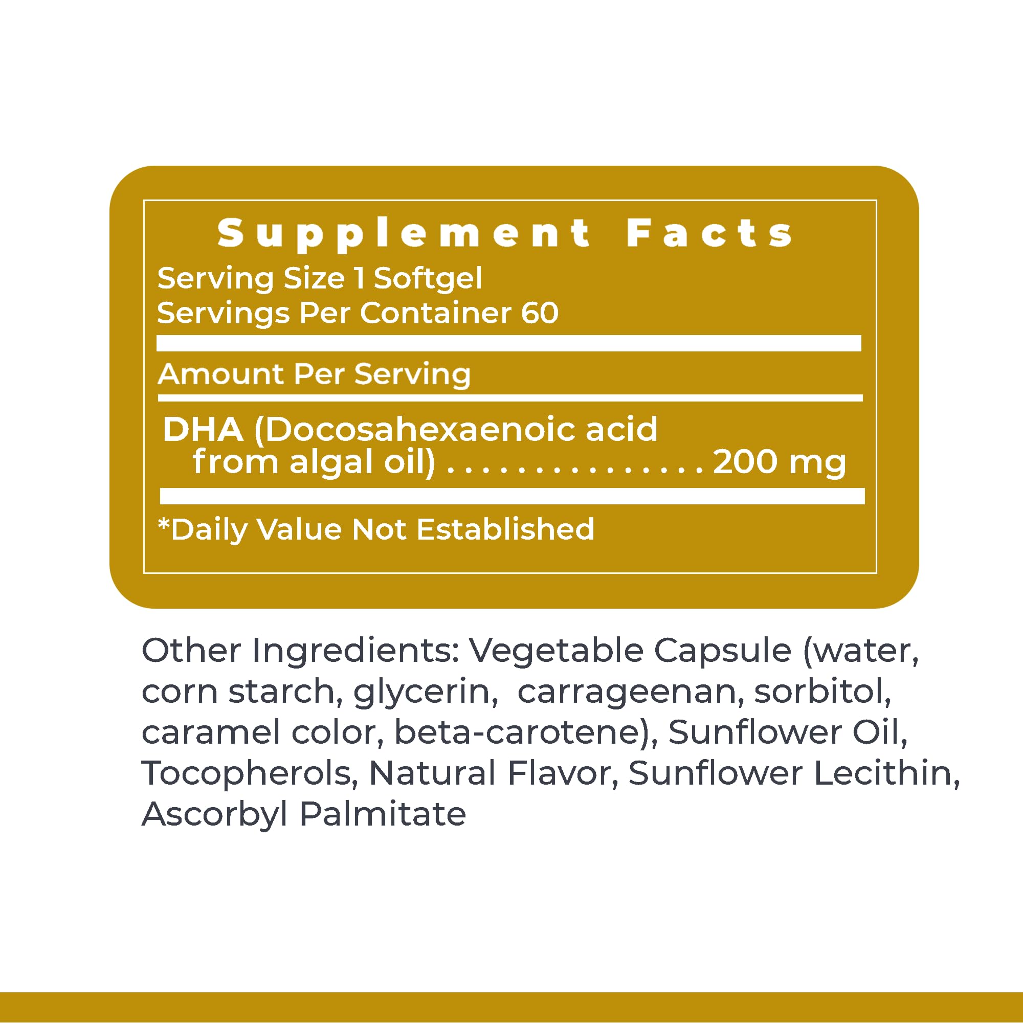 Premier Research Labs Premier DHA - Vegan DHA with Omega 3 Fatty Acids, Algae Based DHA for Women & Men, Natural DHA Supplement Suitable for Vegans- 60 Vegetarian Softgel Capsules - TrustMedUSA