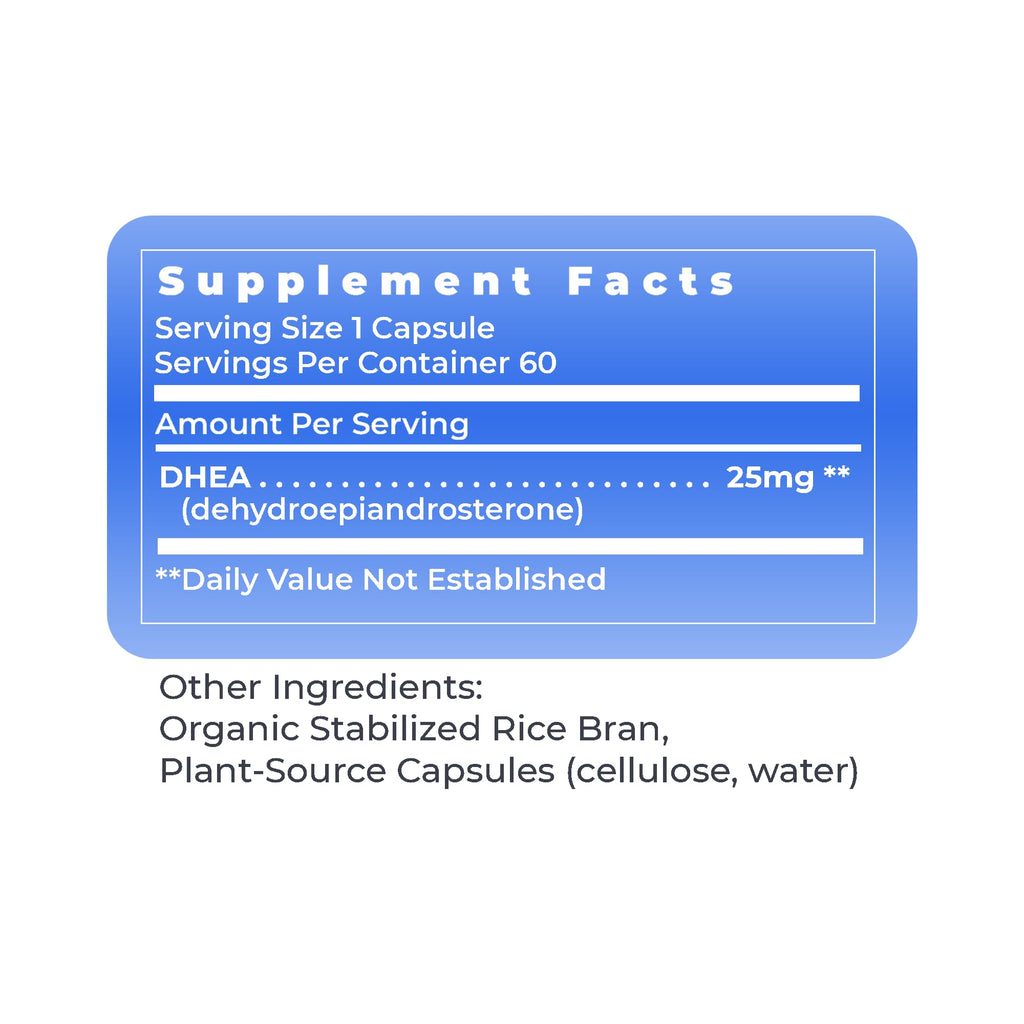 Premier Research Labs Premier DHEA - DHEA Supplement for Women & Men, Pure DHEA 25mg, Hormone Support for Healthy Aging, Wild Yam DHEA, Vegan Friendly - 60 Vegetarian Capsules - TrustMedUSA