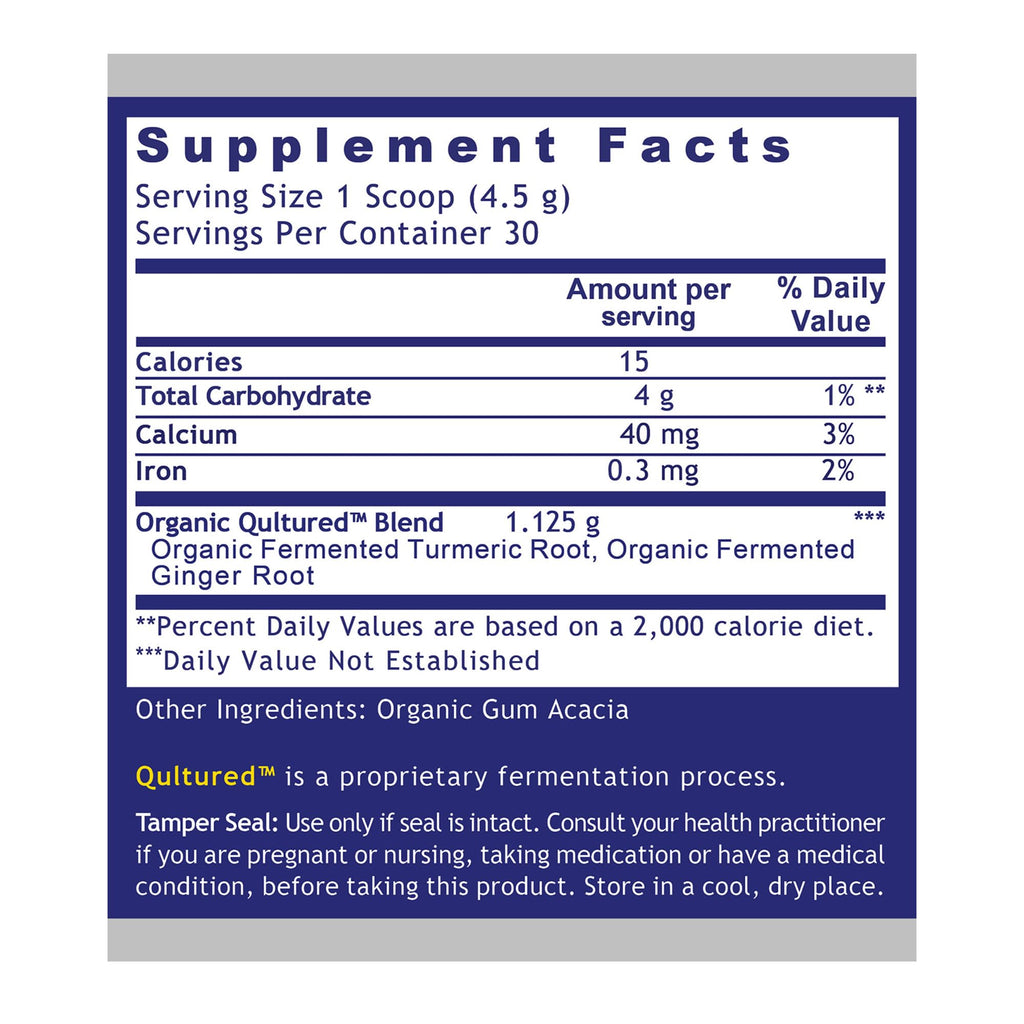 Premier Research Labs Premier Fermented Turmeric/Ginger Root - Probiotic Fermented Turmeric & Ginger Powder Supplement, Active Curcuminoids, Herbal Supplement - 4.7 Oz - TrustMedUSA