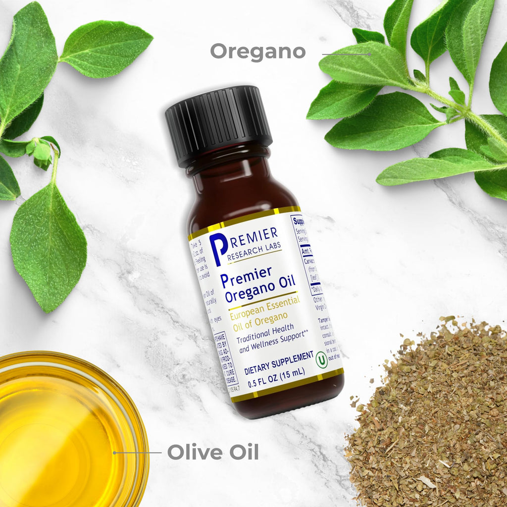 Premier Research Labs Premier Oregano Oil - Oil of Oregano Drops with Carvacrol, Edible Oregano Essential Oil Supplement for Immune & Gut Health - 0.5 Fl Oz - TrustMedUSA