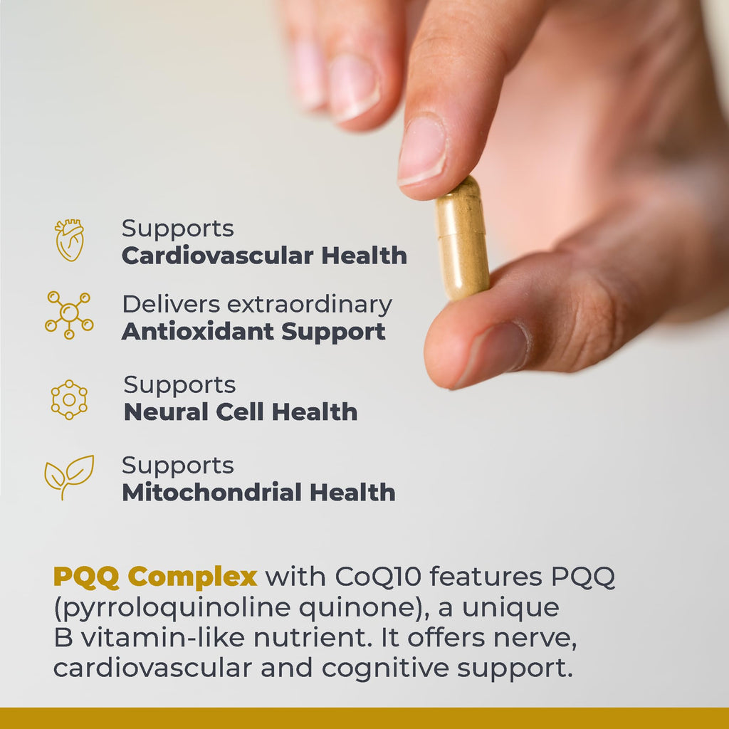 Premier Research Labs Premier PQQ Complex with CoQ10 - Coenzyme Q10, Co Q 10 Supplement with Pyrroloquinoline Quinone (PQQ) for Antioxidant, Brain & Heart Support - 60 Vegetarian Capsules - TrustMedUSA