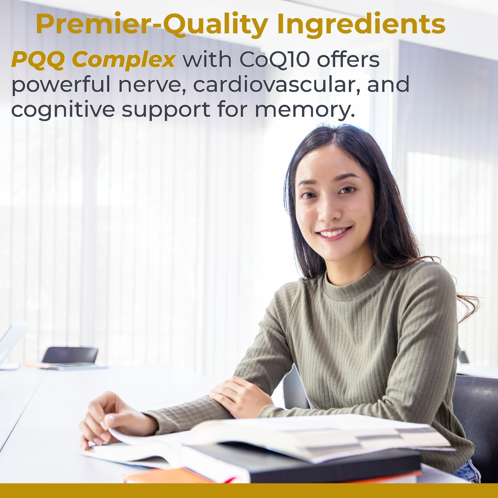 Premier Research Labs Premier PQQ Complex with CoQ10 - Coenzyme Q10, Co Q 10 Supplement with Pyrroloquinoline Quinone (PQQ) for Antioxidant, Brain & Heart Support - 60 Vegetarian Capsules - TrustMedUSA