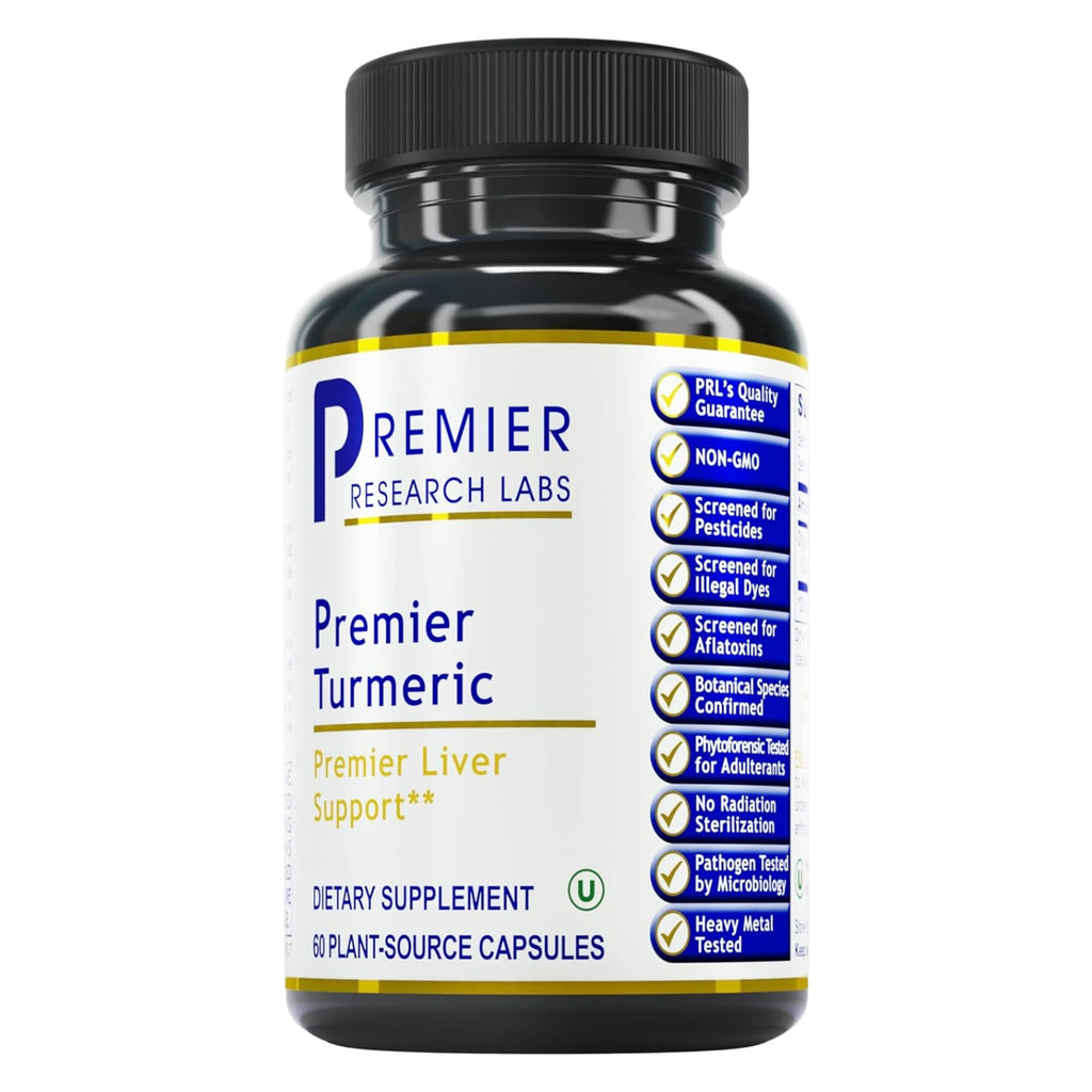 Premier Research Labs Premier Turmeric Capsules - Turmeric Curcumin Supplement, Liver Support, 500 mg of Curcuma Per Capsule - 60 Vegetarian Capsules - TrustMedUSA