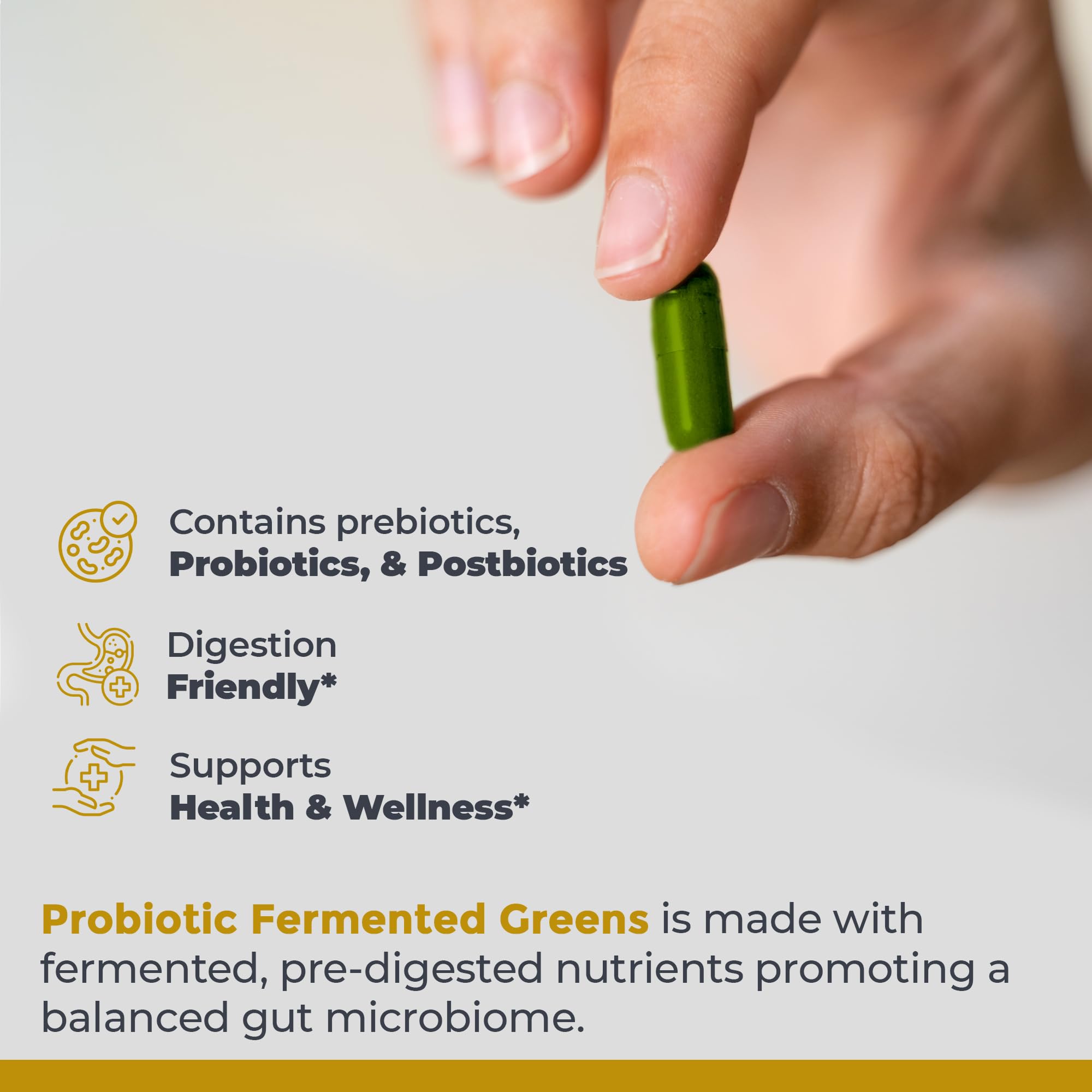 Premier Research Labs Probiotic Fermented Greens - Super Greens Supplement, Superfood Blend, Organic Vitamins with Probiotic - Daily Greens with Spinach, Chlorella, & More - 150 Powder Filled Capsules - TrustMedUSA