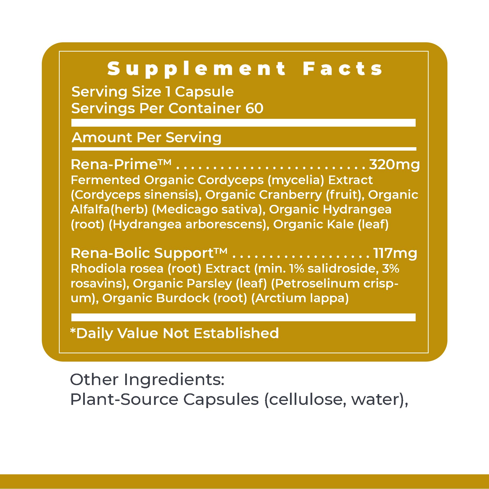Premier Research Labs RenaVen - Premier Kidney Support for Kidney Cleanse Detox and Repair | Improve Kidney Function and Urinary Support with Fermented Cordyceps - 60 Plant-Source Capsules - TrustMedUSA