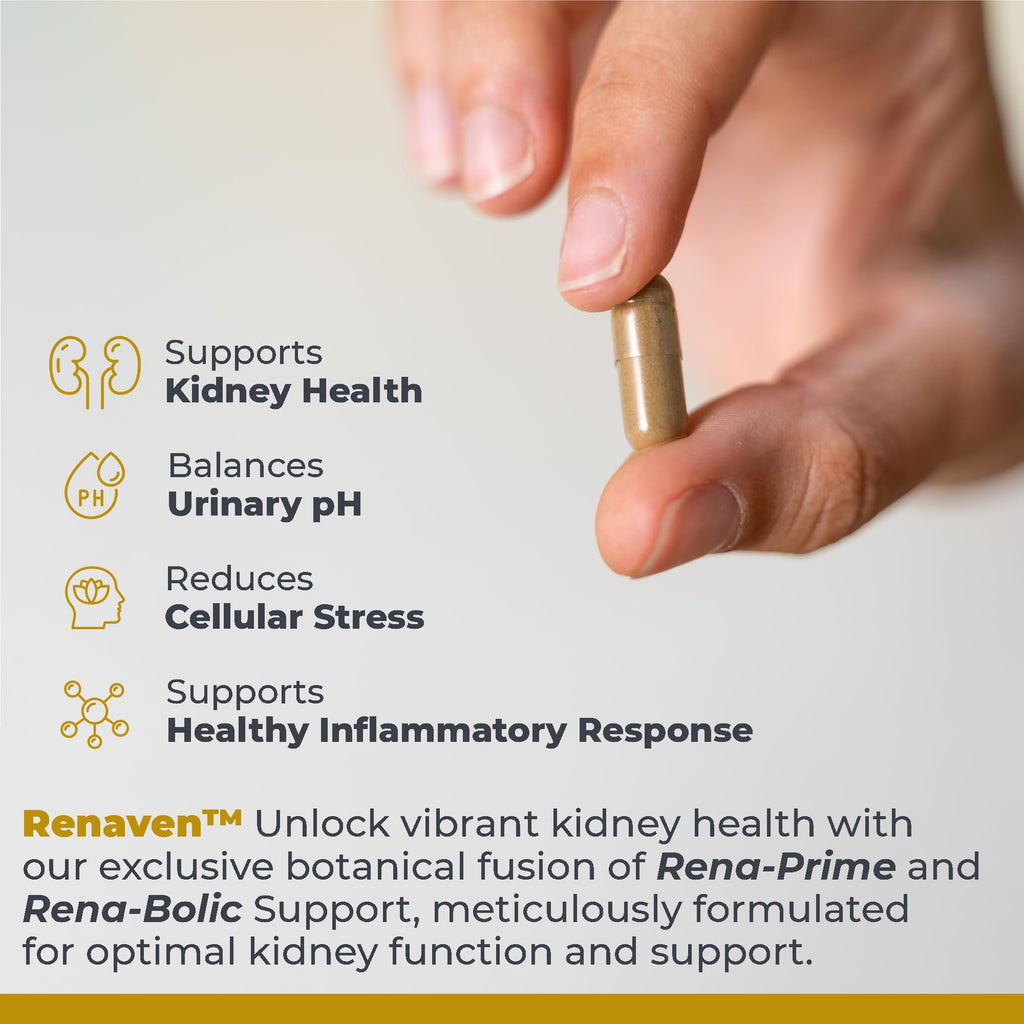 Premier Research Labs RenaVen - Premier Kidney Support for Kidney Cleanse Detox and Repair | Improve Kidney Function and Urinary Support with Fermented Cordyceps - 60 Plant-Source Capsules - TrustMedUSA