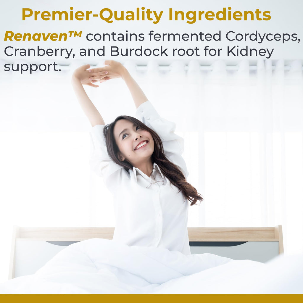 Premier Research Labs RenaVen - Premier Kidney Support for Kidney Cleanse Detox and Repair | Improve Kidney Function and Urinary Support with Fermented Cordyceps - 60 Plant-Source Capsules - TrustMedUSA
