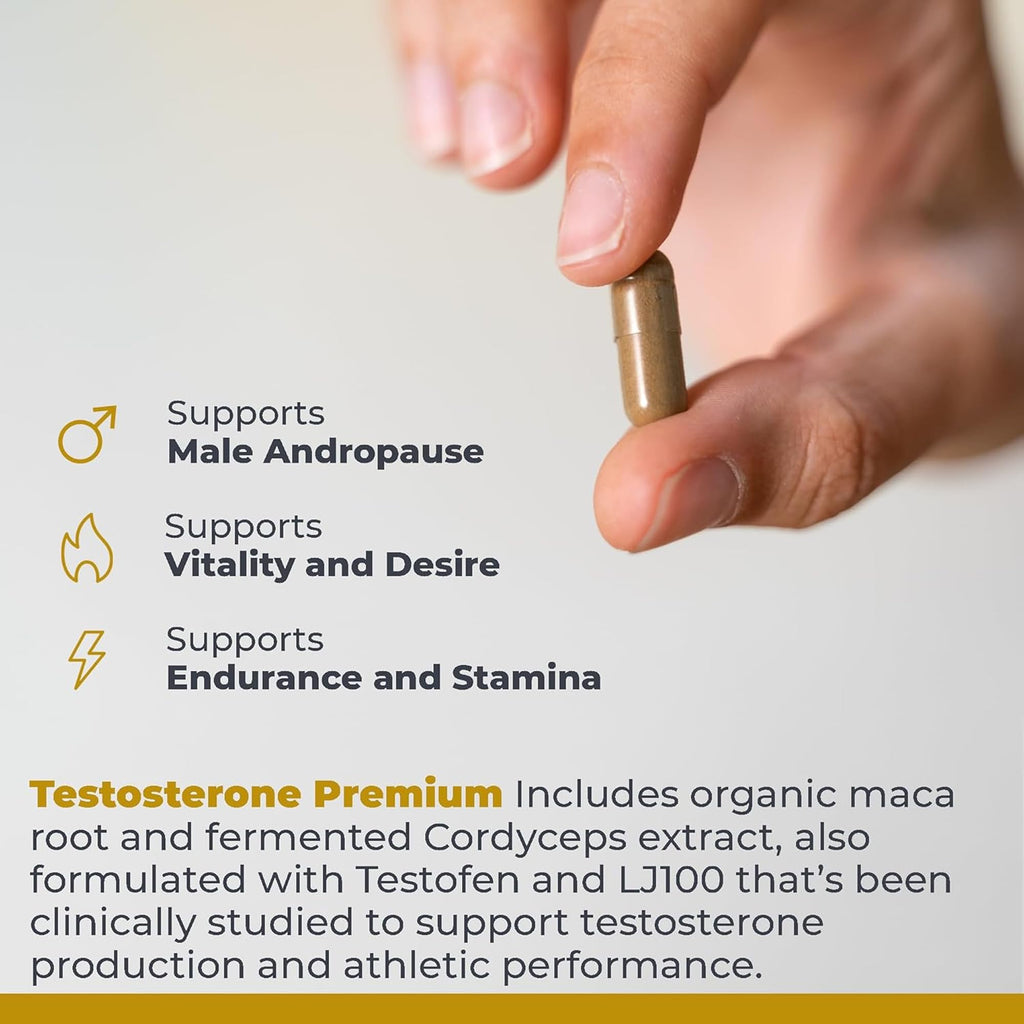 Premier Research Labs Testosterone Premium - Testosterone Supplement for Men, All Natural Testosterone Complex, Premier Labs Testosterone Support, Fenugreek, Cordyceps & Maca - 90 Vegetarian Capsules - TrustMedUSA
