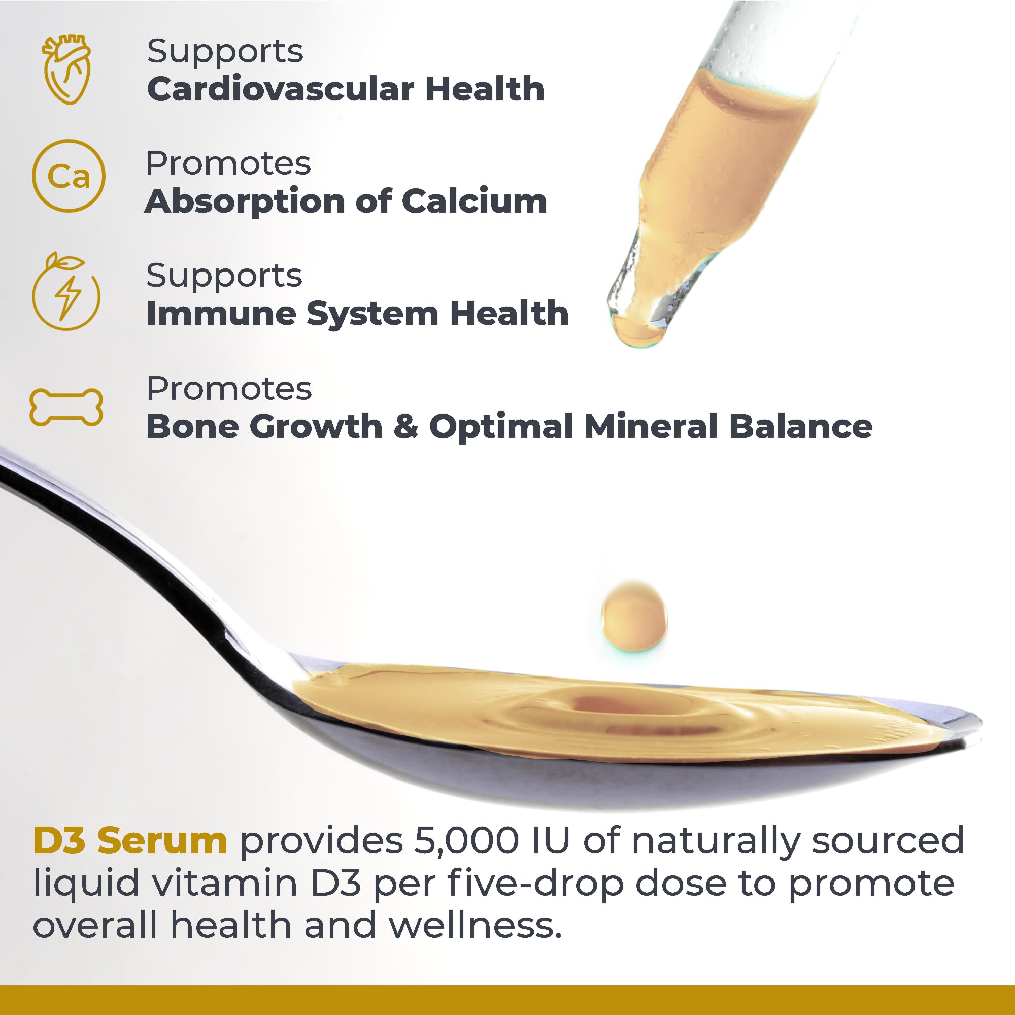 Premier Research Labs Vitamin D3 Serum - Liquid Vitamin D Oil Drops for Adults, Liquid Vitamin D3 5000 IU, Sublingual Vit D3 Liquid - 0.43 fl oz - TrustMedUSA