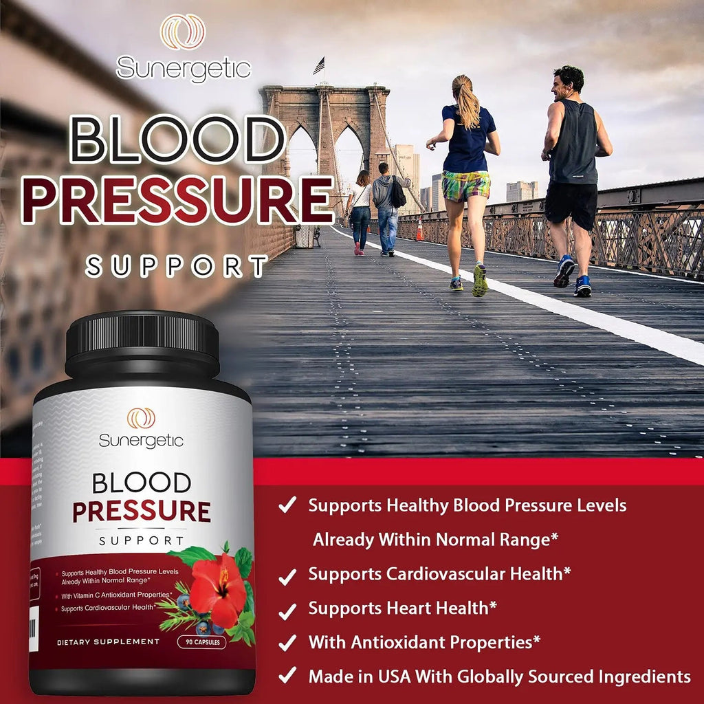 Premium Blood Pressure Support Supplement For Cardiovascular & Heart Health with Garlic - TrustMedUSA