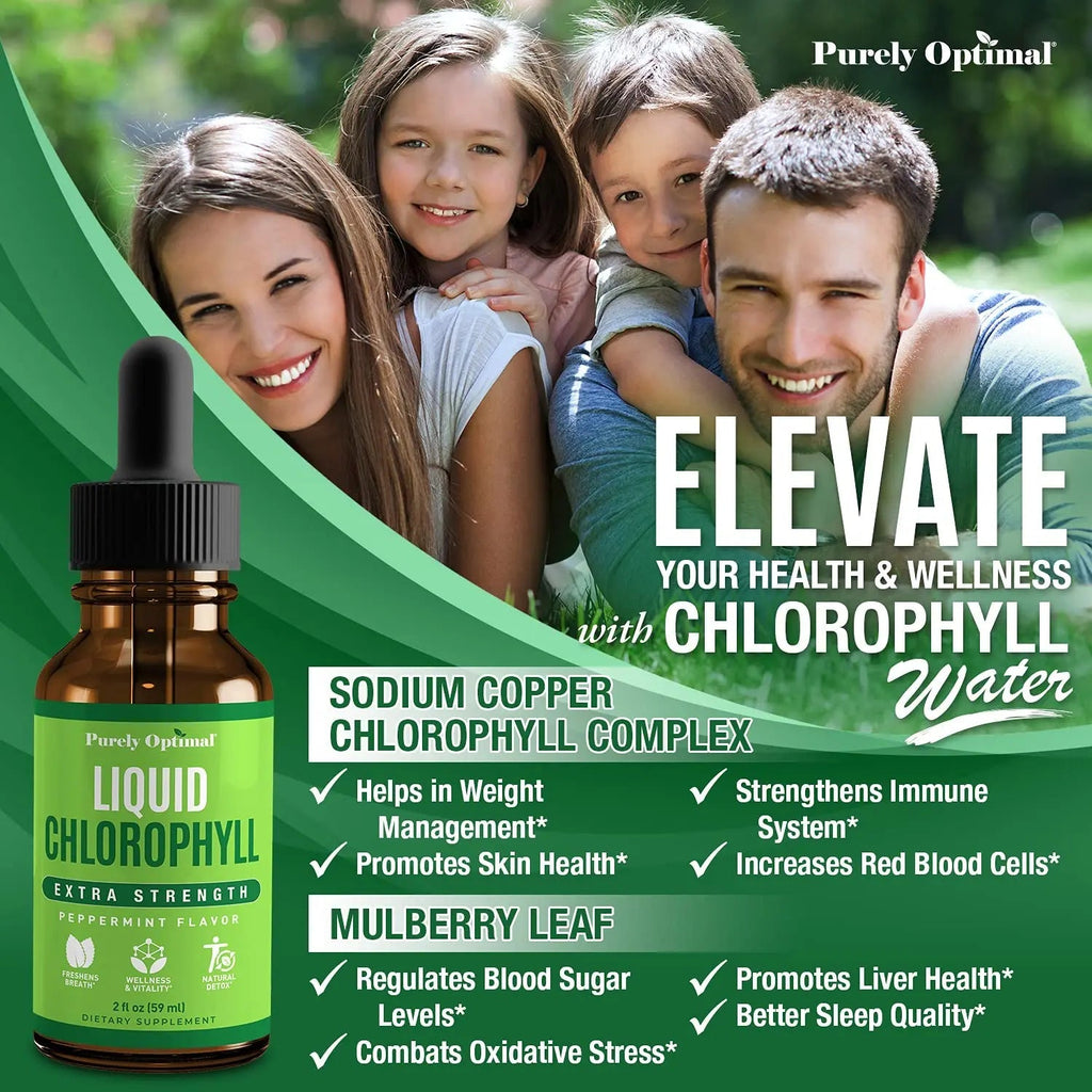 Premium Chlorophyll Liquid Drops - 100% Natural & Gluten Free Liquid Chlorophyll - TrustMedUSA