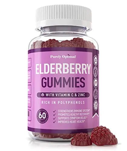 Premium Elderberry Gummies - Sambucus Elderberry Gummies for Adults - Black Elderber - TrustMedUSA