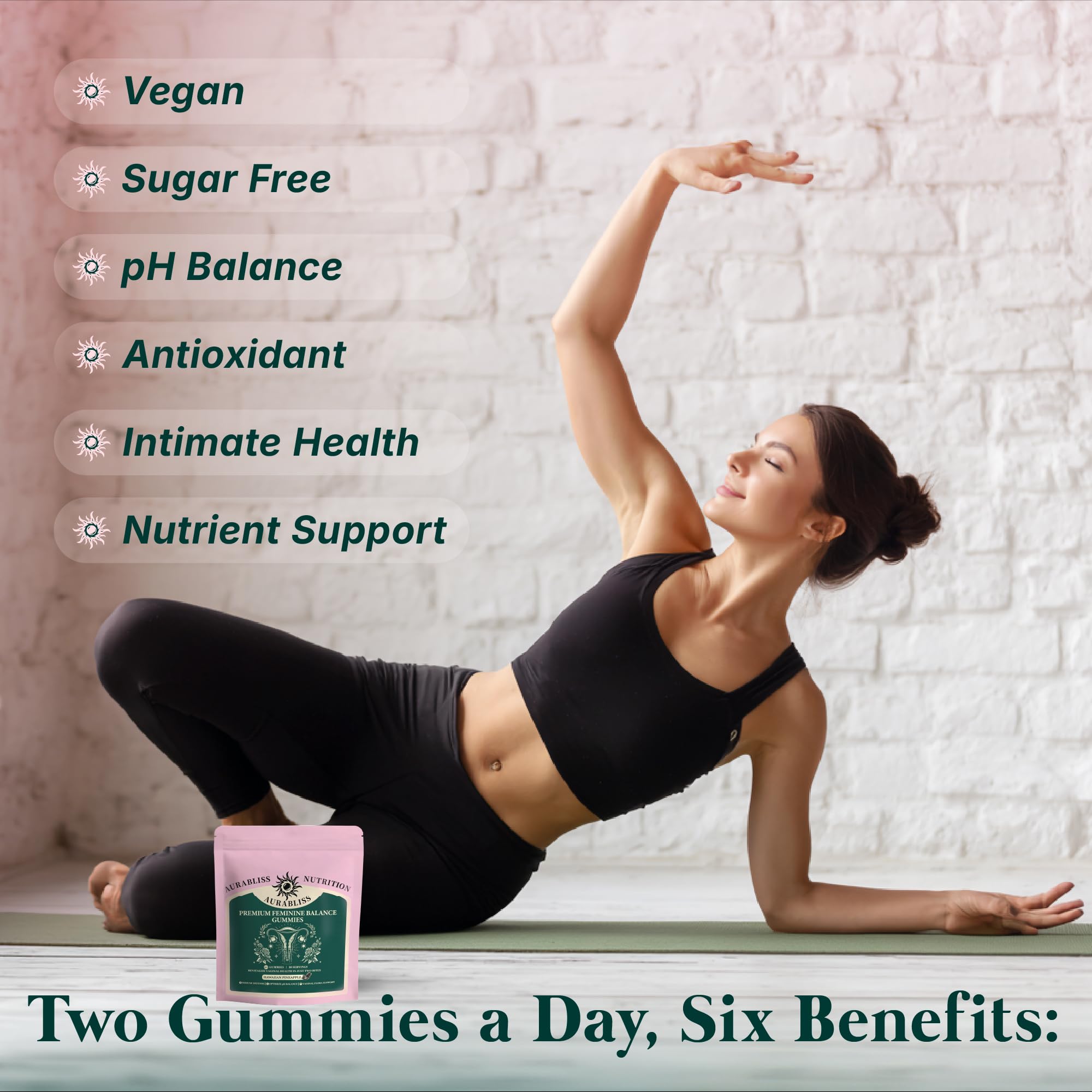 Premium Feminine Balance Gummies for Women - Hawaiian Pineapple Gummies for Women PH Balance Wellness, Immune Support, Vegan Daily Supplement for Odor and Flora Health , 60 Counts - 30 Servings - TrustMedUSA
