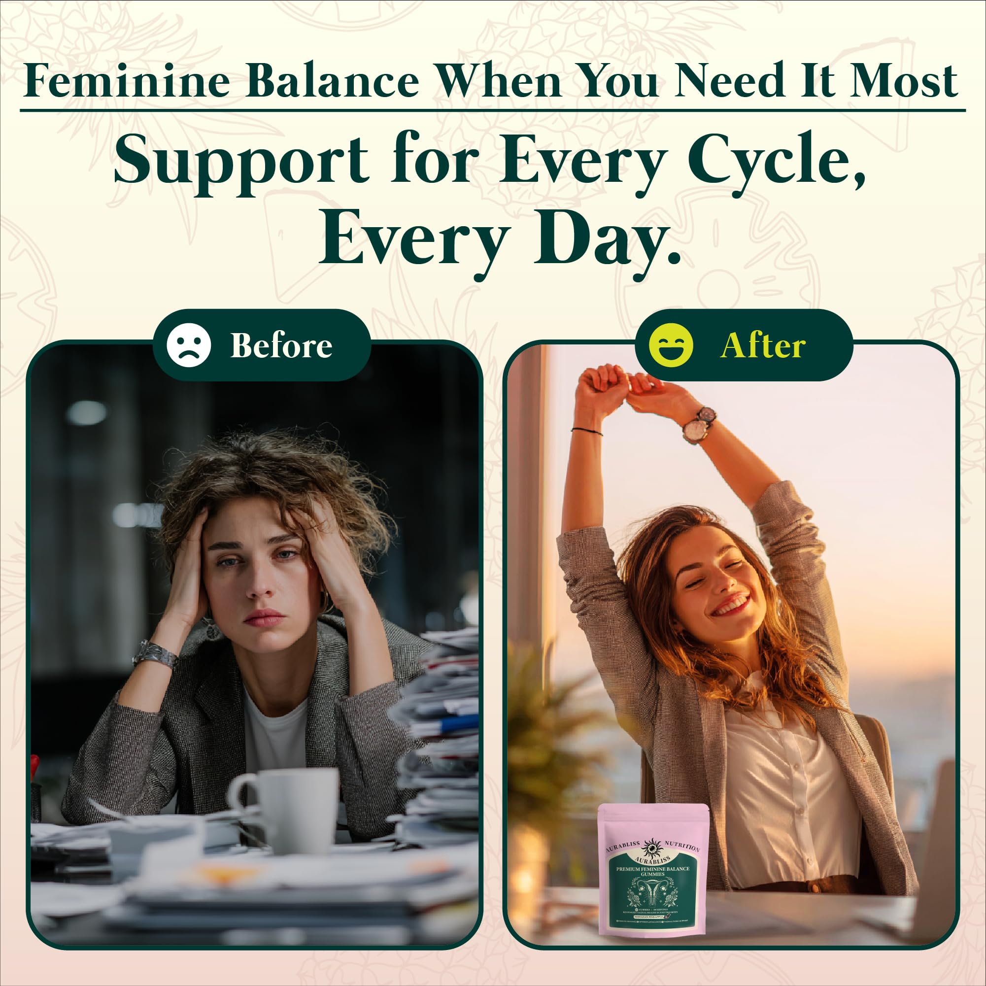 Premium Feminine Balance Gummies for Women - Hawaiian Pineapple Gummies for Women PH Balance Wellness, Immune Support, Vegan Daily Supplement for Odor and Flora Health , 60 Counts - 30 Servings - TrustMedUSA