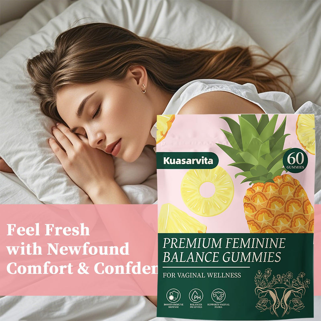 Premium Feminine Balance Gummies,Vital Vaginal Probiotics Source Feminine Gummies,Probiotic Gummies for Prenatal & Postnatal Women - Probiotics for Digestion, pH Balance, Gut Health, Immune Support - TrustMedUSA
