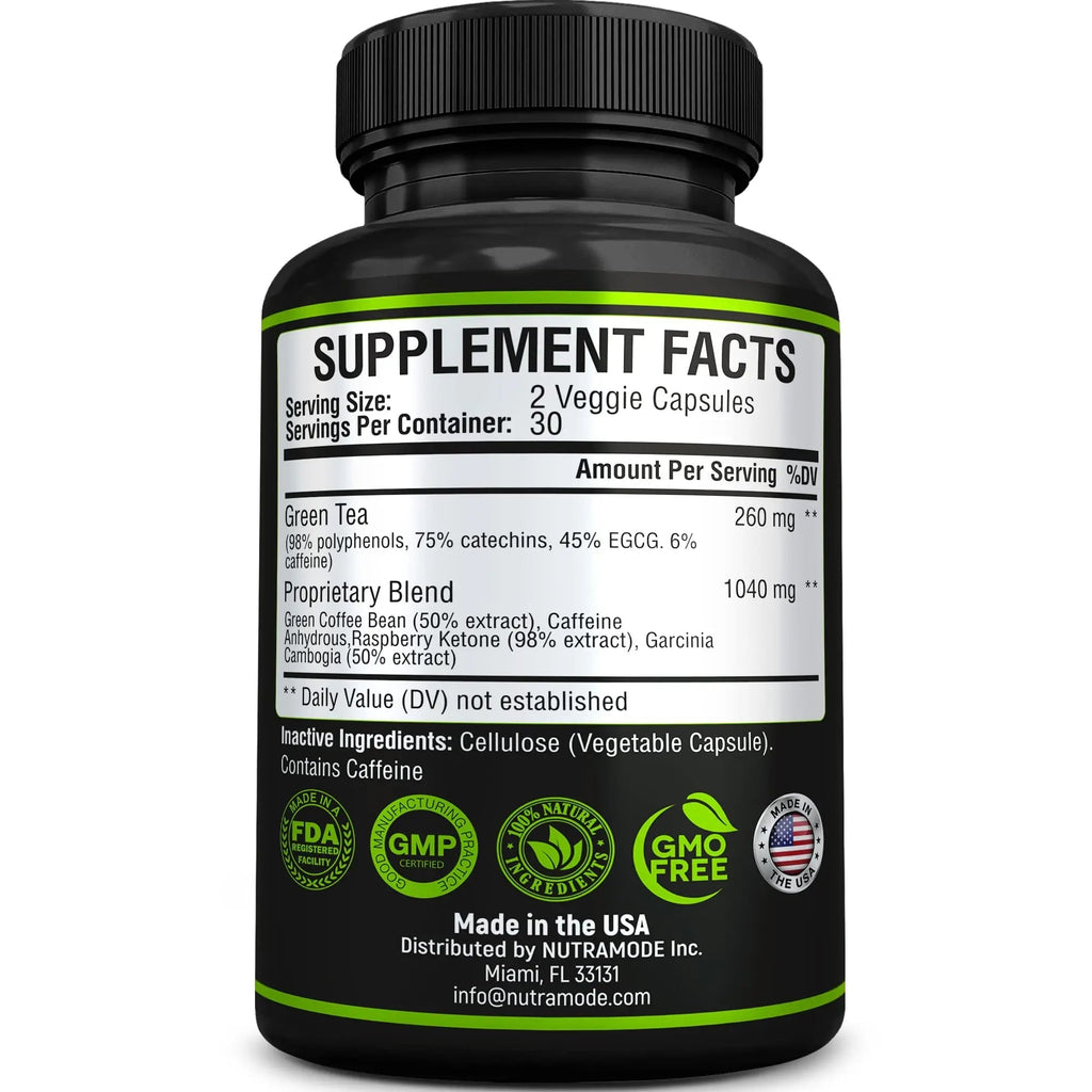 Premium Green Tea Extract Fat Burner Supplement EGCG-Natural Appetite Suppressant - TrustMedUSA