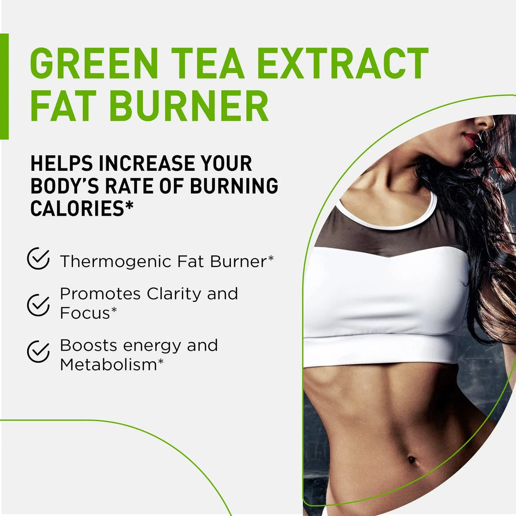 Premium Green Tea Extract Fat Burner Supplement EGCG-Natural Appetite Suppressant - TrustMedUSA
