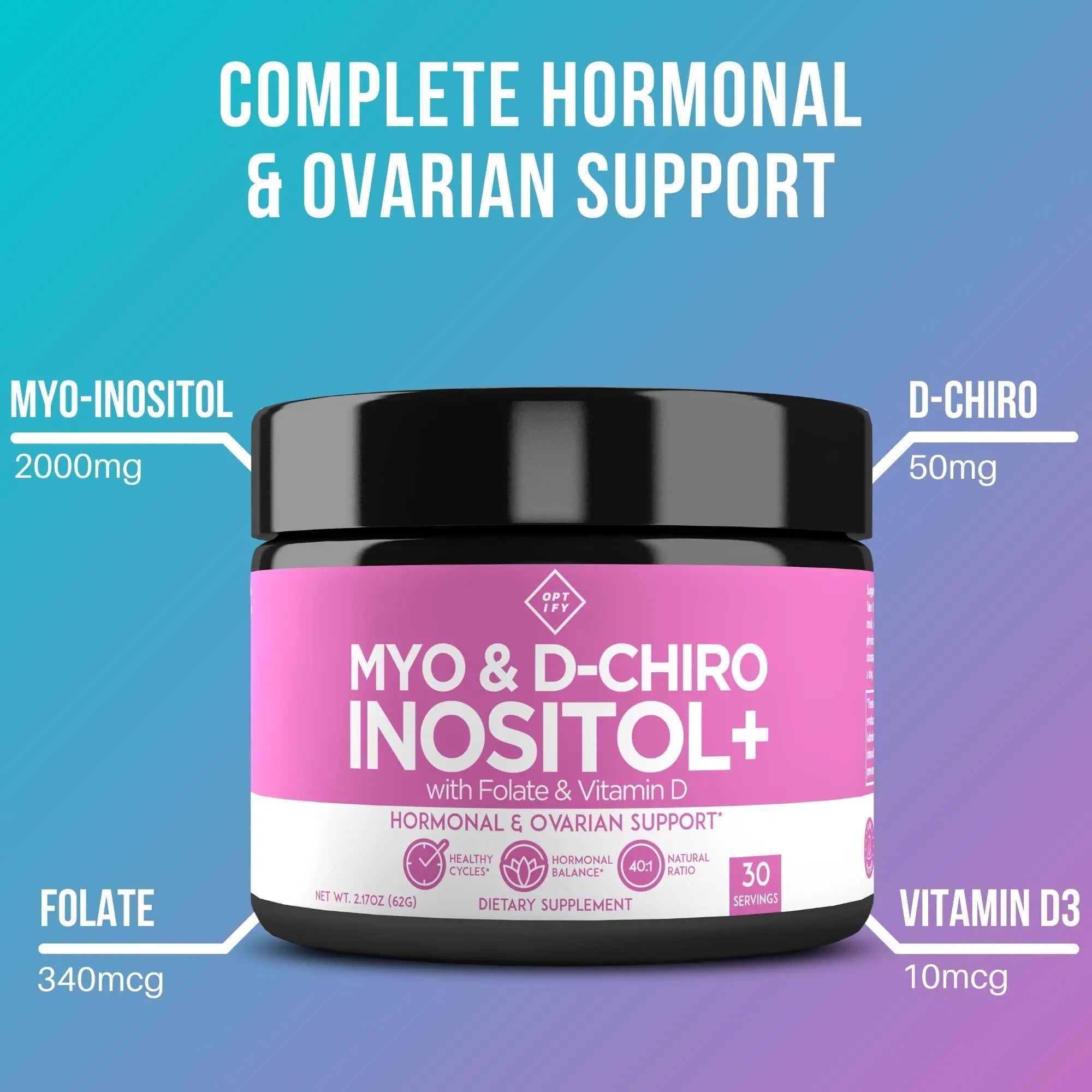 Premium Inositol Supplement Bundle - Myo-Inositol and D-Chiro Inositol Plus Folate - TrustMedUSA