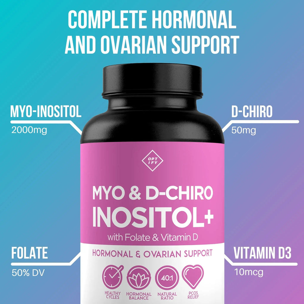 Premium Inositol Supplement Bundle - Myo-Inositol and D-Chiro Inositol Plus Folate - TrustMedUSA