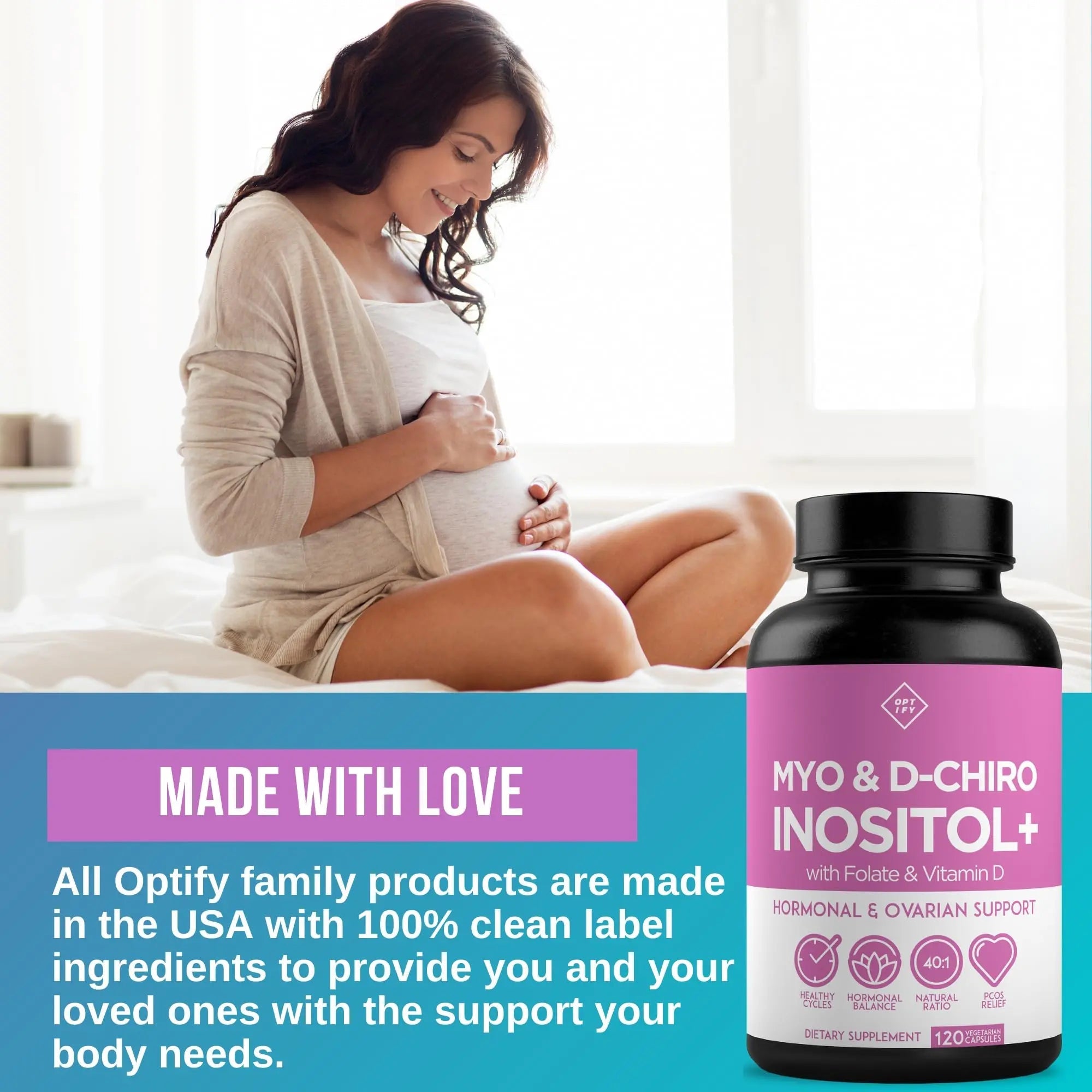 Premium Inositol Supplement - Myo-Inositol and D-Chiro Inositol Plus Folate and Vitamin - TrustMedUSA