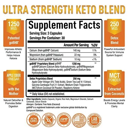 Premium Keto Pills + Apple Cider Vinegar Capsules with Mother - Utilize Fat - TrustMedUSA
