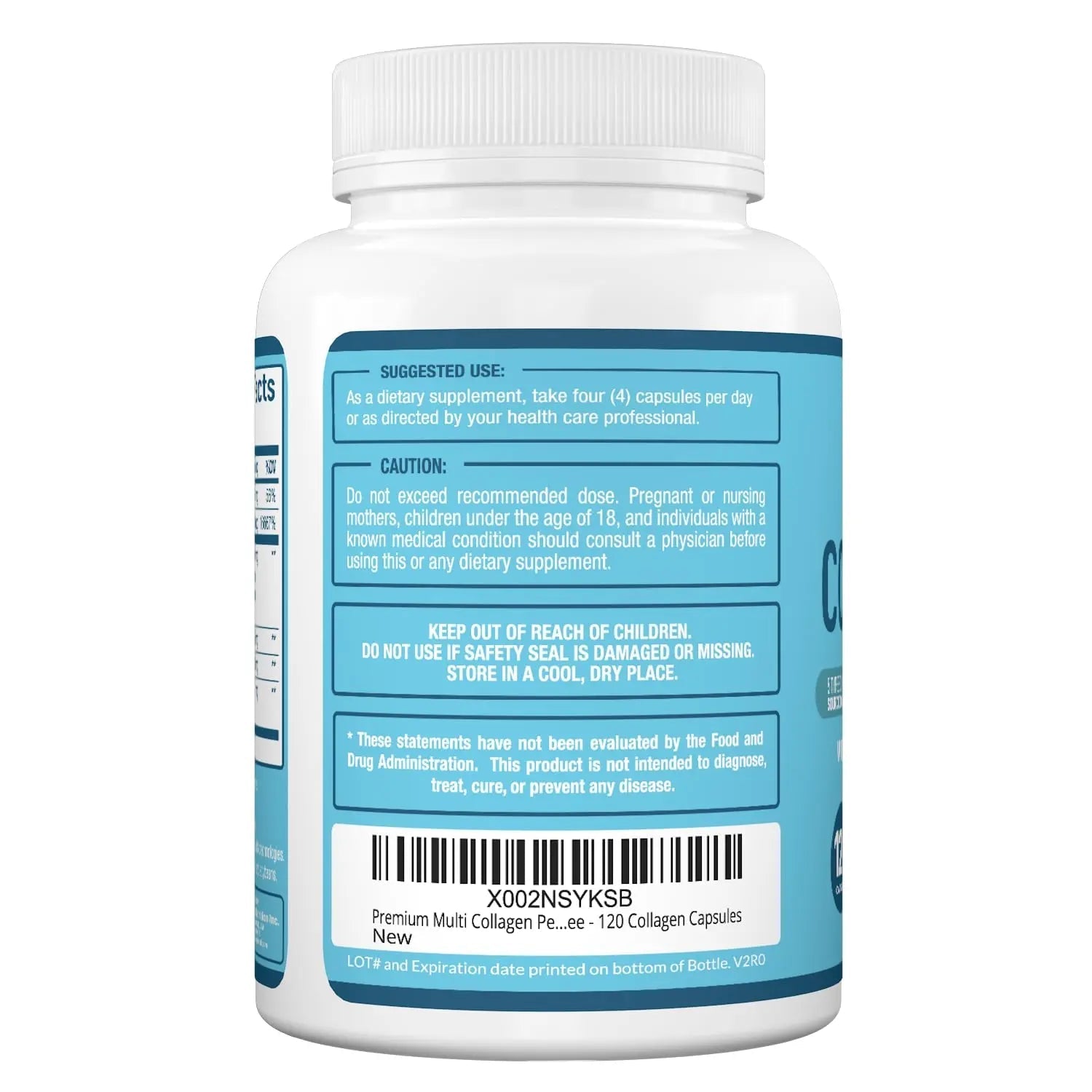Premium Multi Collagen Peptides (Types I, II, II, V, X) - Collagen Pills for Skin Care, Hair Growth, Nails & Joints - Vitamin C, Hyaluronic Acid - TrustMedUSA
