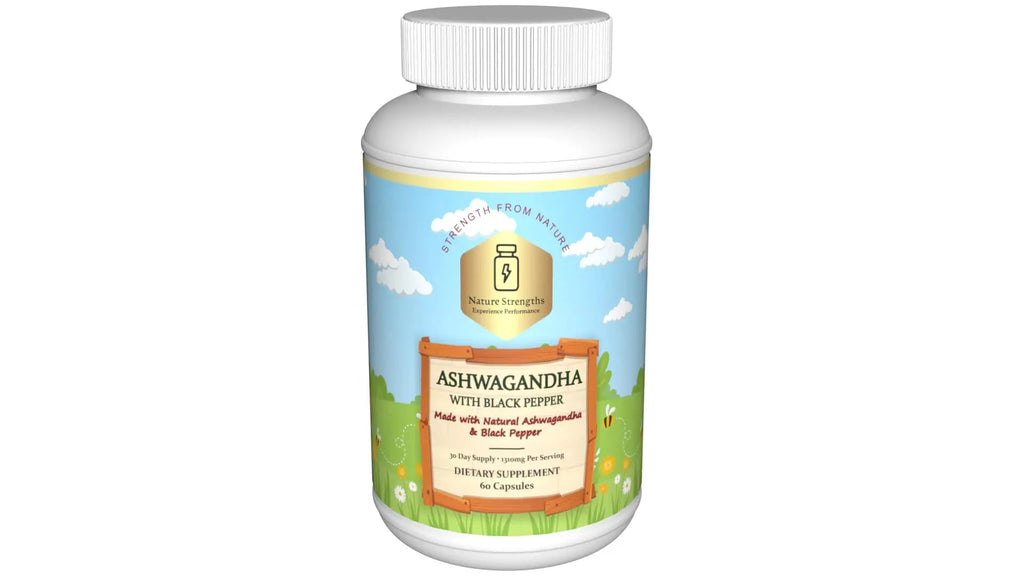 Premium Organic Ashwagandha with Black Pepper - 1300mg per Serving, 60 Capsules - Made in USA, FDA Registered Facility - Enhanced Absorption with Piperine for Optimal Performance - TrustMedUSA
