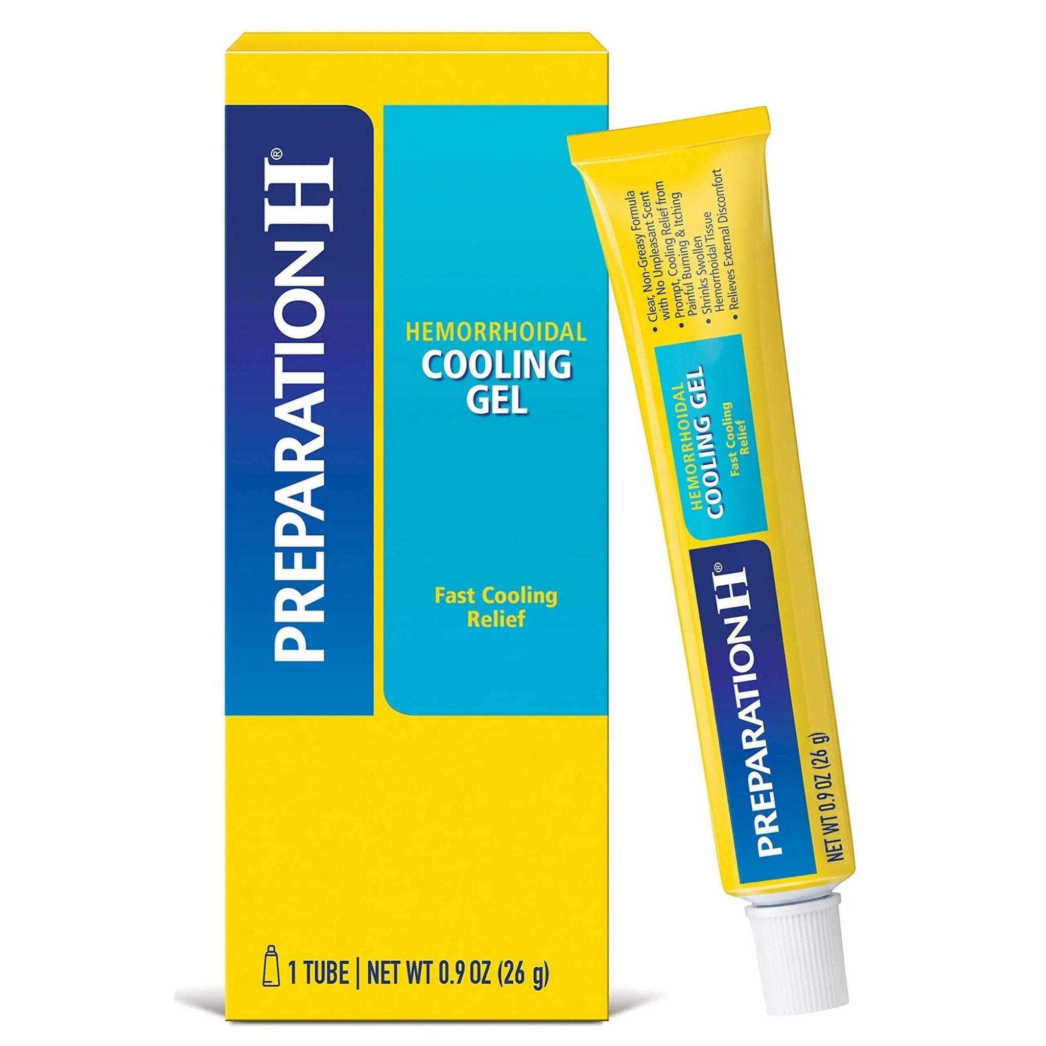 Preparation H Hemorrhoid Cooling Gel with Aloe for Fast Discomfort Relief - 0.9 Oz Tube - TrustMedUSA