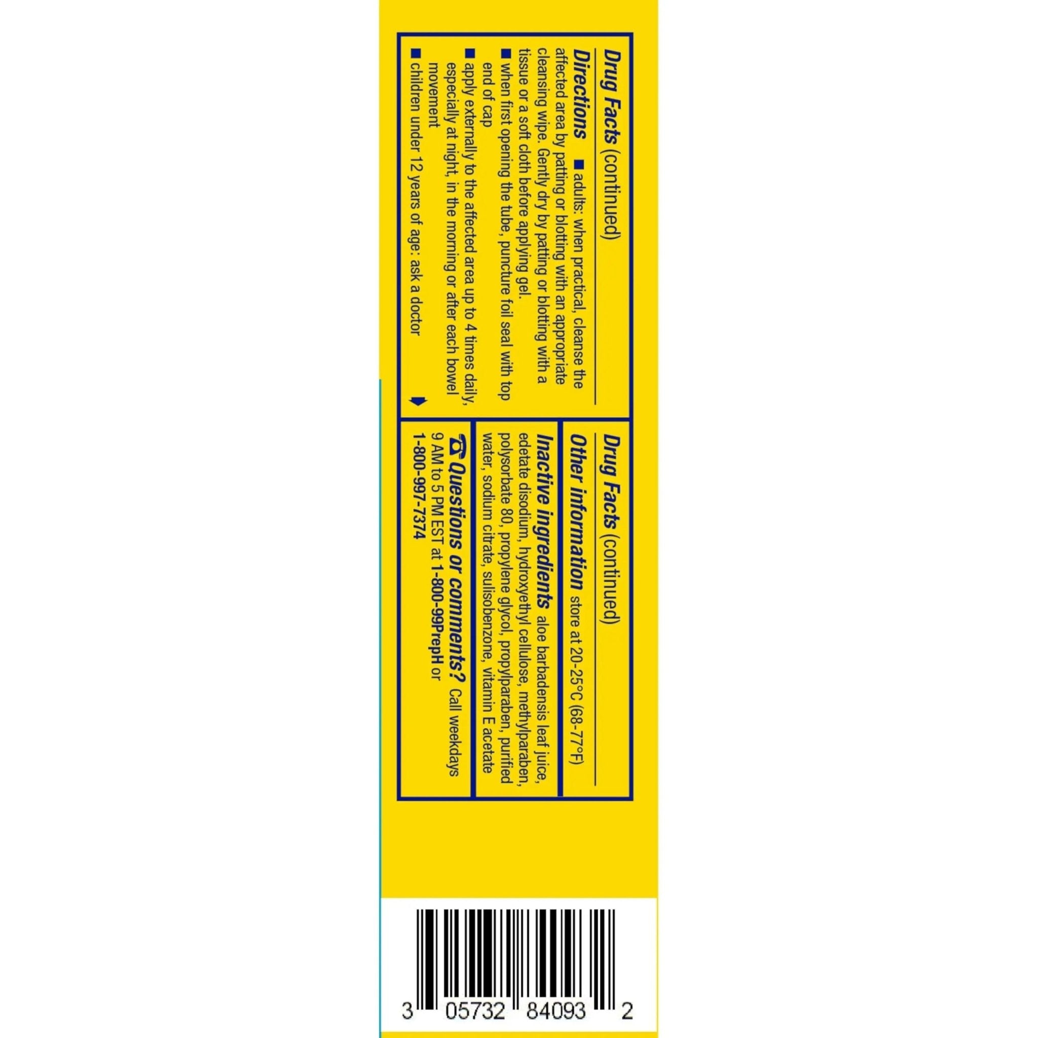 Preparation H Hemorrhoid Cooling Gel with Aloe for Fast Discomfort Relief - 0.9 Oz Tube - TrustMedUSA