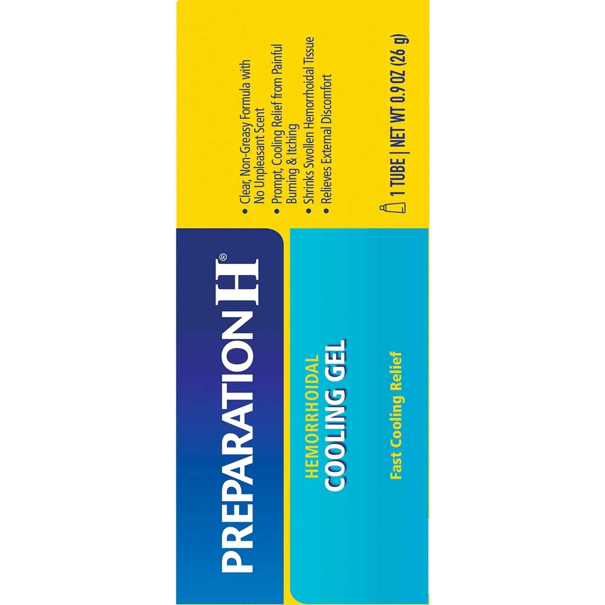 Preparation H Hemorrhoid Cooling Gel with Aloe for Fast Discomfort Relief - 0.9 Oz Tube - TrustMedUSA
