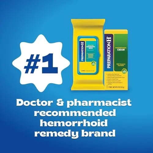 Preparation H Hemorrhoid Cream with Aloe for Multi-Symptom Relief - 1.8 Oz Tube - TrustMedUSA
