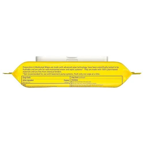 Preparation H Hemorrhoid Flushable Wipes with Witch Hazel for Skin Irritation Relief - 48 Count (Pack of 4) - TrustMedUSA