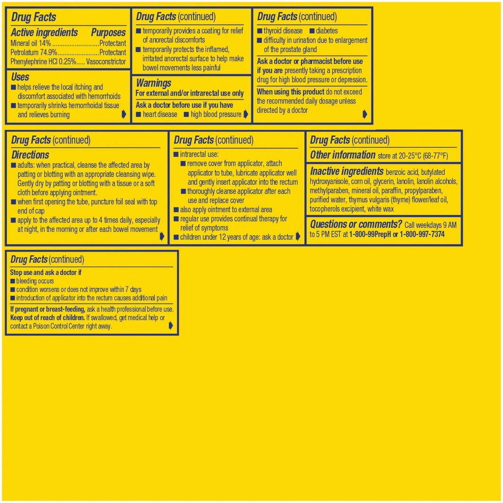 Preparation H Hemorrhoid Ointment, Itching, Burning and Discomfort Relief - 1 Oz Tube - TrustMedUSA
