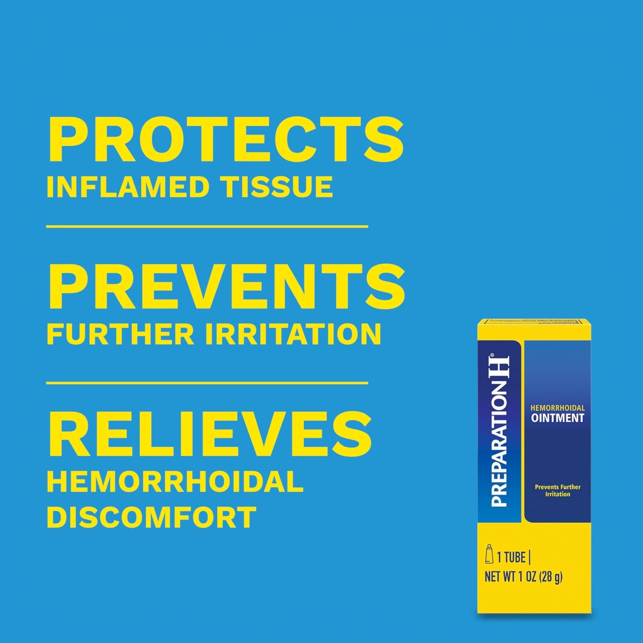 Preparation H Hemorrhoid Ointment, Itching, Burning and Discomfort Relief - 1 Oz Tube - Maple Wellness Supplements