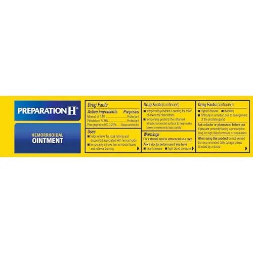 Preparation H Hemorrhoid Ointment, Itching, Burning and Discomfort Relief - 1 Oz Tube - TrustMedUSA