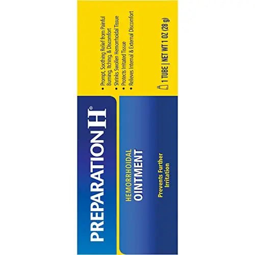 Preparation H Hemorrhoid Ointment, Itching, Burning and Discomfort Relief - 1 Oz Tube - TrustMedUSA