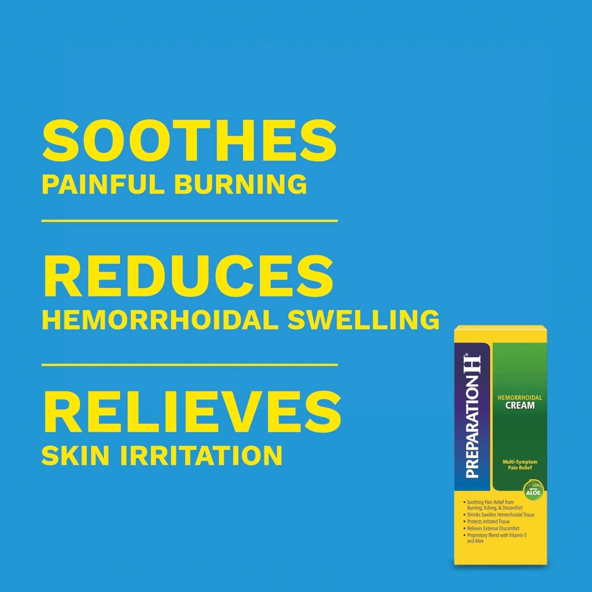 Preparation H Hemorrhoid Symptom Treatment Cream (2 x 1.8 Ounce Tube), Maximum Strength Multi-Symptom Pain Relief with Aloe - TrustMedUSA