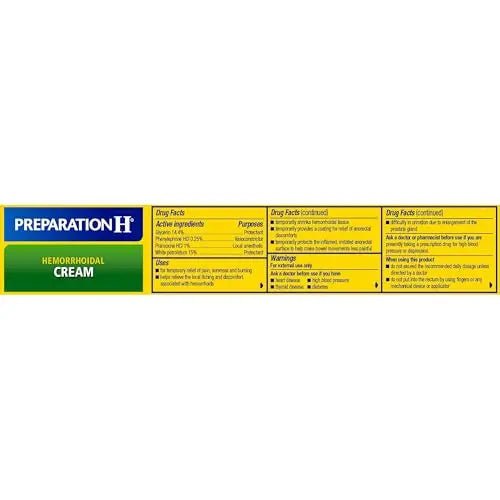 Preparation H Hemorrhoid Symptom Treatment Cream (2 x 1.8 Ounce Tube), Maximum Strength Multi-Symptom Pain Relief with Aloe - TrustMedUSA