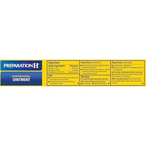 PREPARATION H Hemorrhoid Symptom Treatment Ointment, Itching, Burning & Discomfort Relief, Tube (2.0 Ounce) - TrustMedUSA